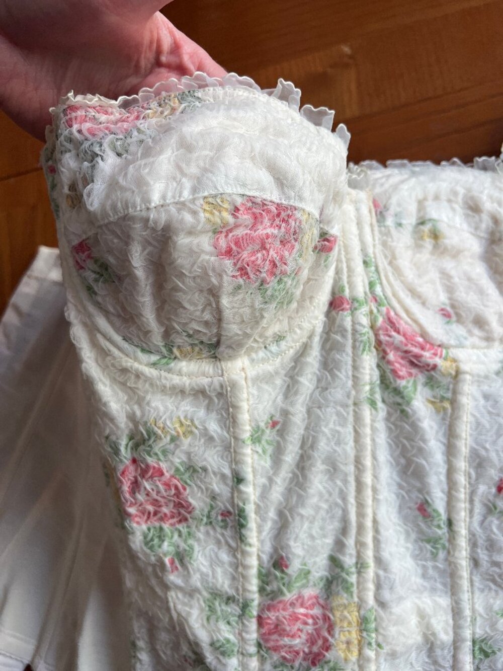 Vintage 50s 60s Corset Bustier Garter Lingerie Mid Century Romantic Feminine MCM - Picture 7 of 15
